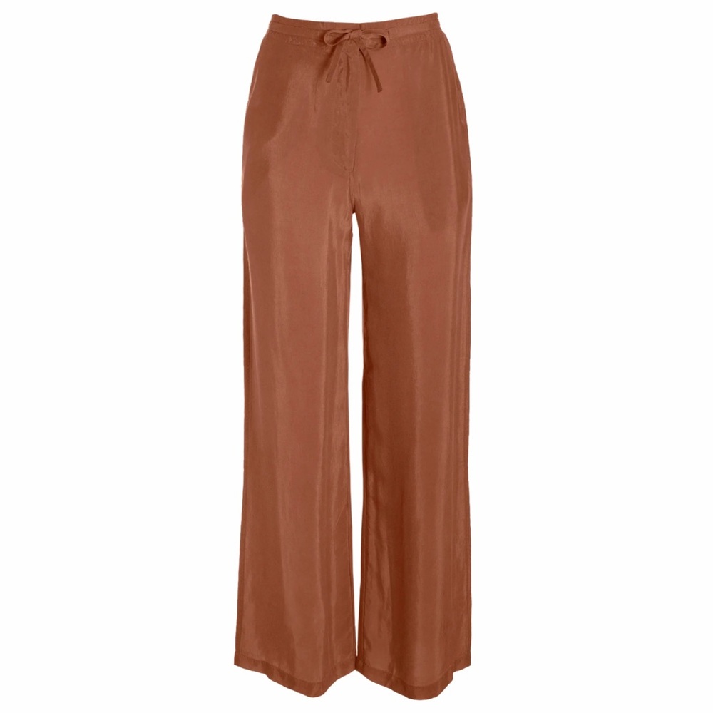 Peruvian Connection Paprika Margot Pants Size 4 Wide Leg Drawstring Soft Luxe